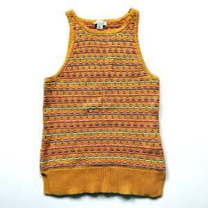 Sundance xs Kitts Geometric Jacquard Tank Top Knit Sleeveless Boho southwestern